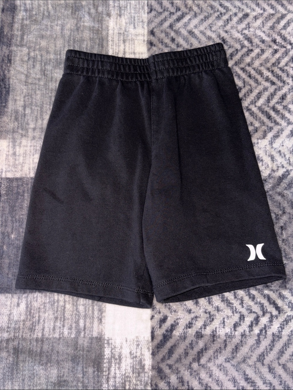 Hurley Black Kids Athletic Shorts with White Logo